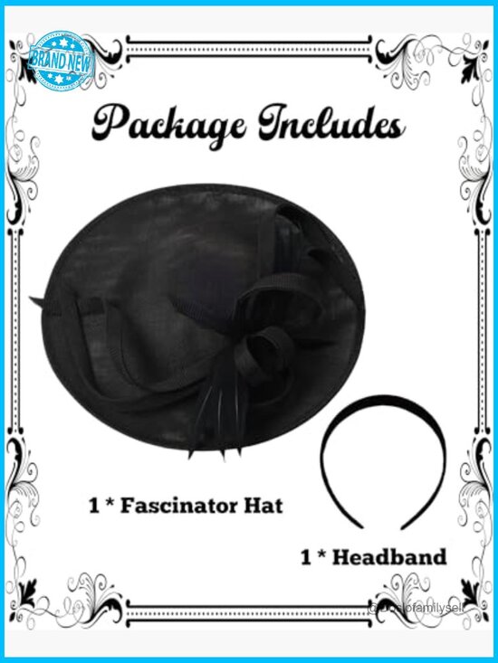 Vintage Feather Fascinator Hat Headband Retro Derby Tea Party Wedding Cocktail main image 7